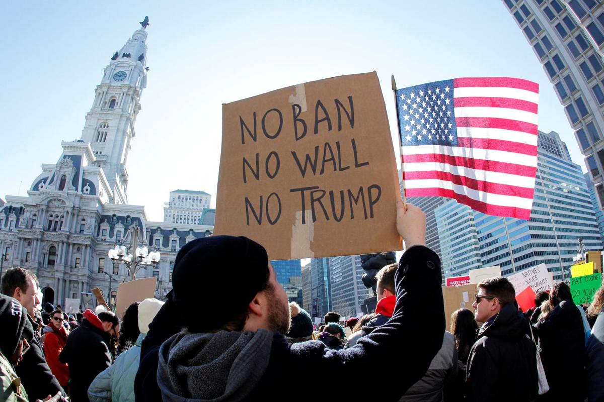 Protest gegen das von Donald Trump geplante Einreiseverbot 