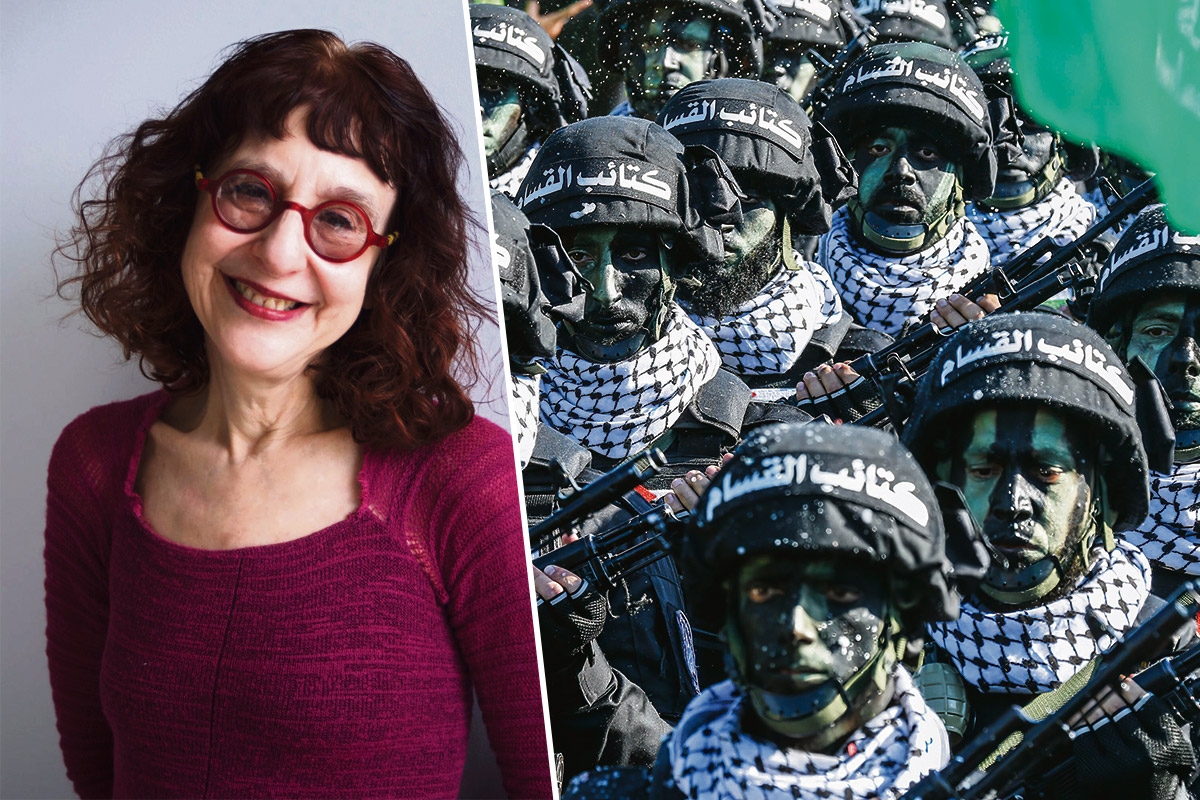 Susie Linfield; Hamas in Tarnkleidung, mit Kufiya und »Qassam-Brigaden«