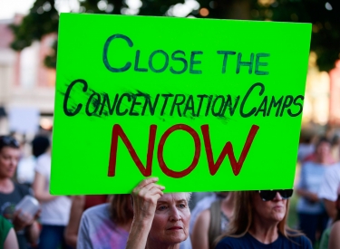Demonstration gegen Abschiebezentren in Bloomington im US-Staat Indiana im Juli 2019
