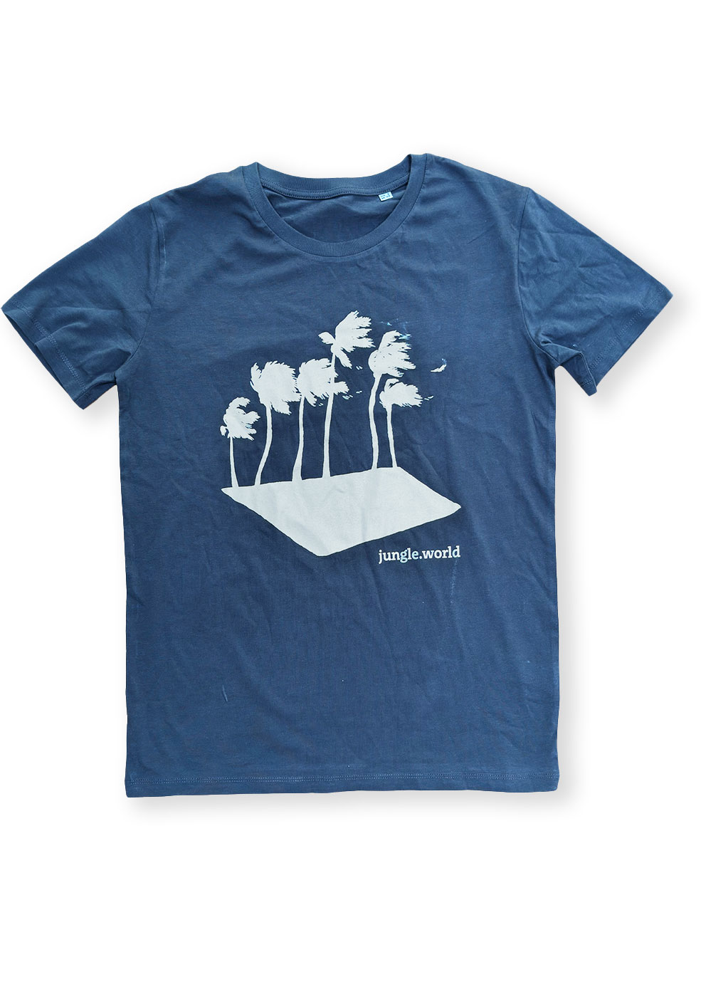 T-Shirt Palme blaugrau