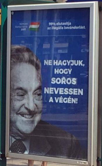 Anti-Soros Plakat in Ungarn