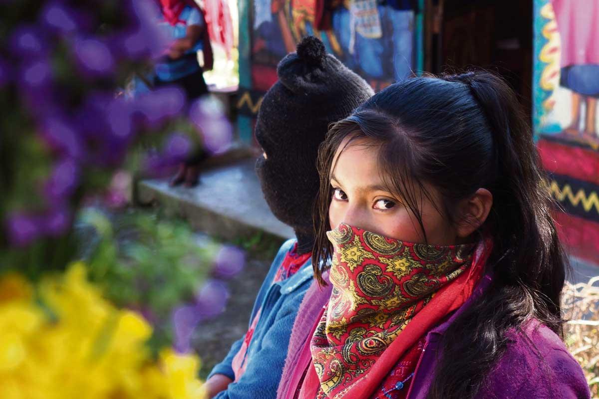 Eine junge Zapatista im Caracol Oventic