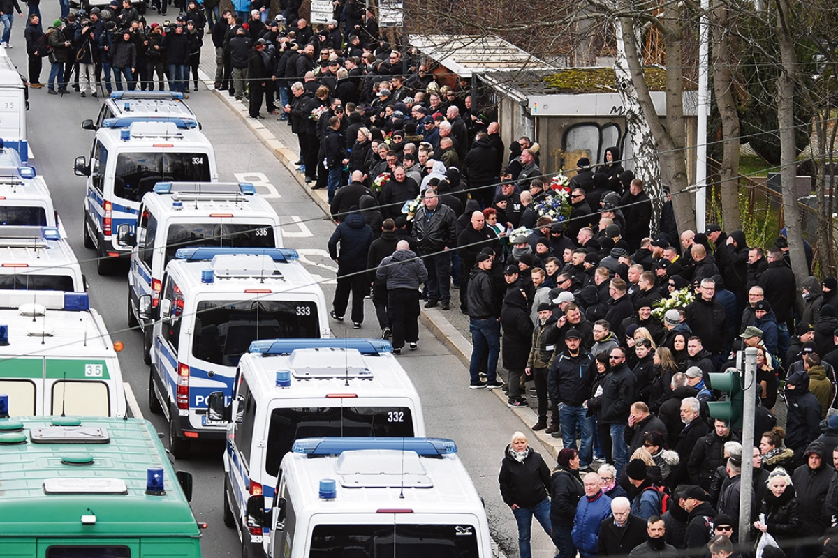 Beerdigung des Chemnitzer Hooligans Thomas Haller