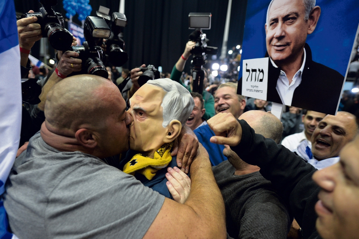 Anhänger des Likud feierten am 2. März den Wahlerfolg ihrer Partei