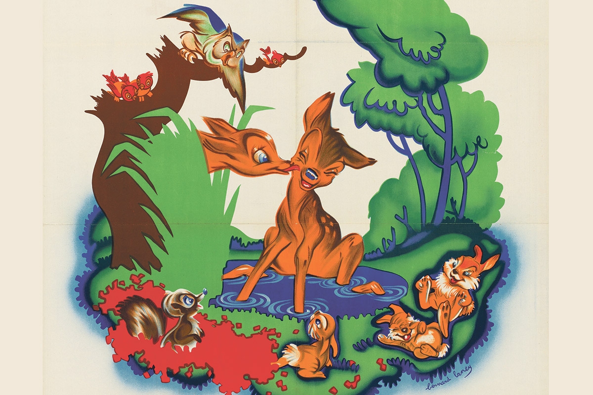 Plakatausschnitt für den Disney-Film Bambi