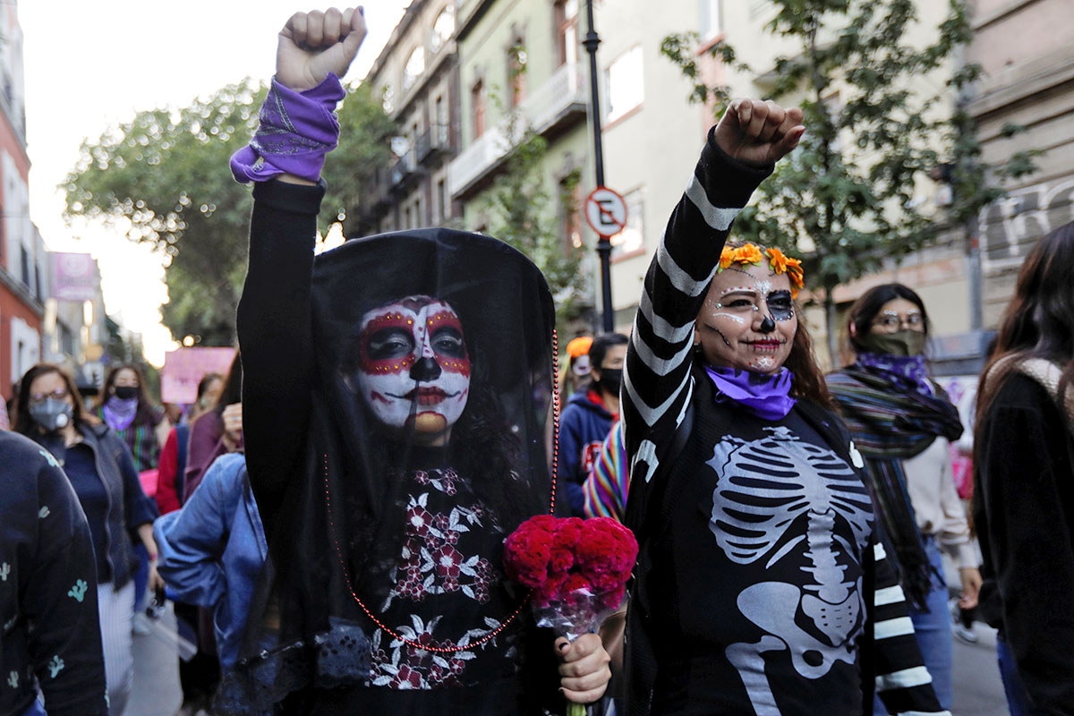 Demonstration gegen Femizide in Mexiko-Stadt