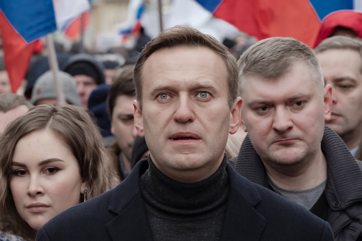Aleksej Nawalnyj beim Gedenkmarsch für Boris Nemtsow