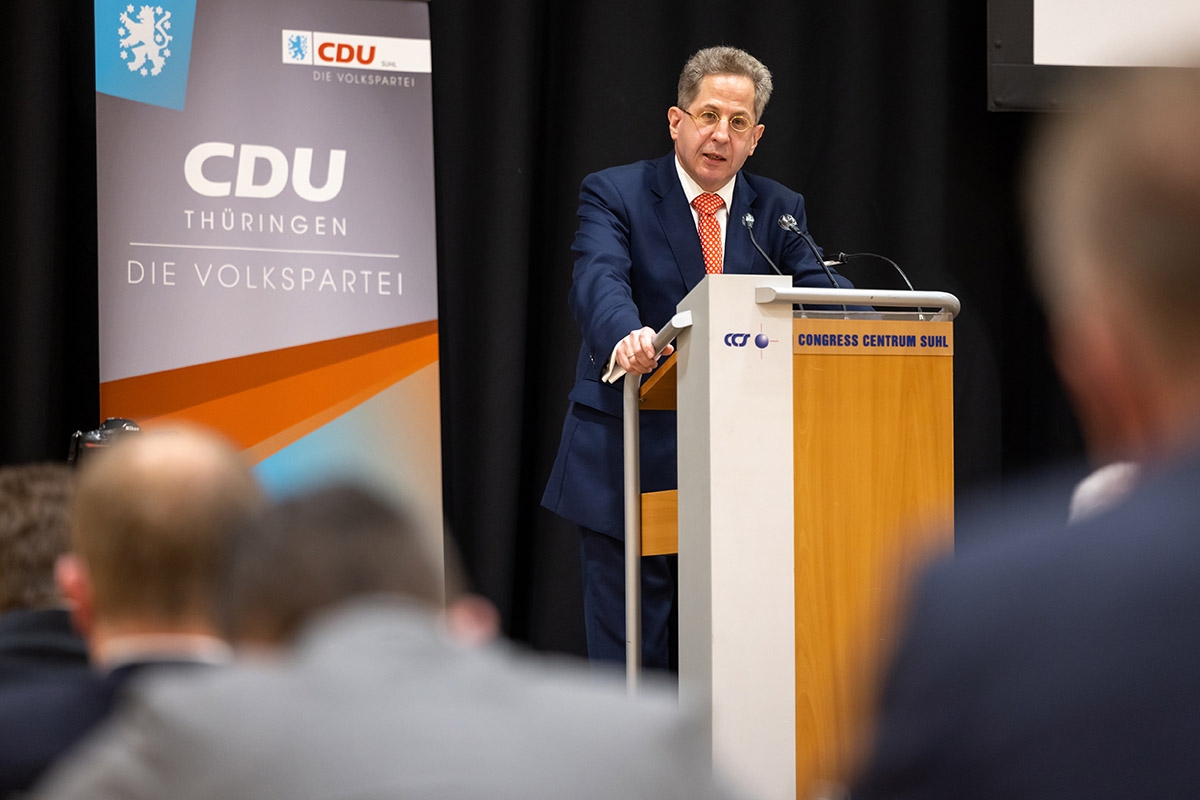 Hans-Georg Maaßen bei einer Rede vor den CDU-Kreisverbänden in Südthüringen 