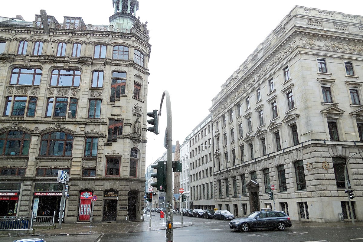 Das Gebäude der Hamburger Privatbank M. M. Warburg
