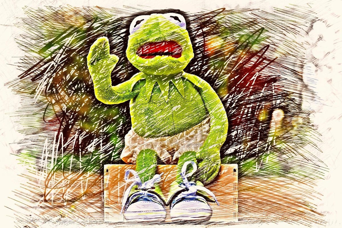 Bearbeitetes Bild von Kermit dem Frosch