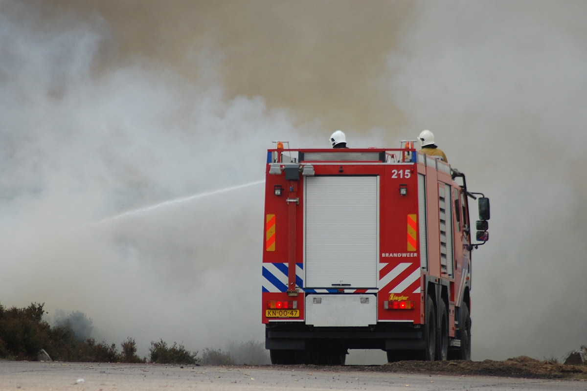 Niederländisches Feuerwehrauto im Einsatz