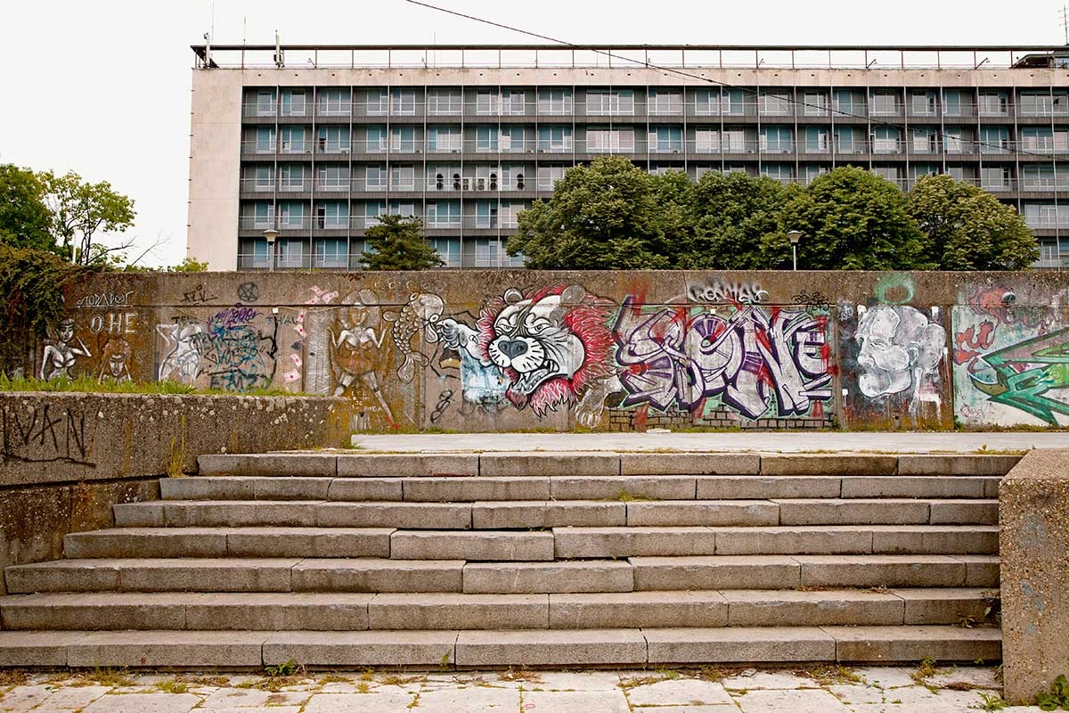 Maueransicht in Belgrad