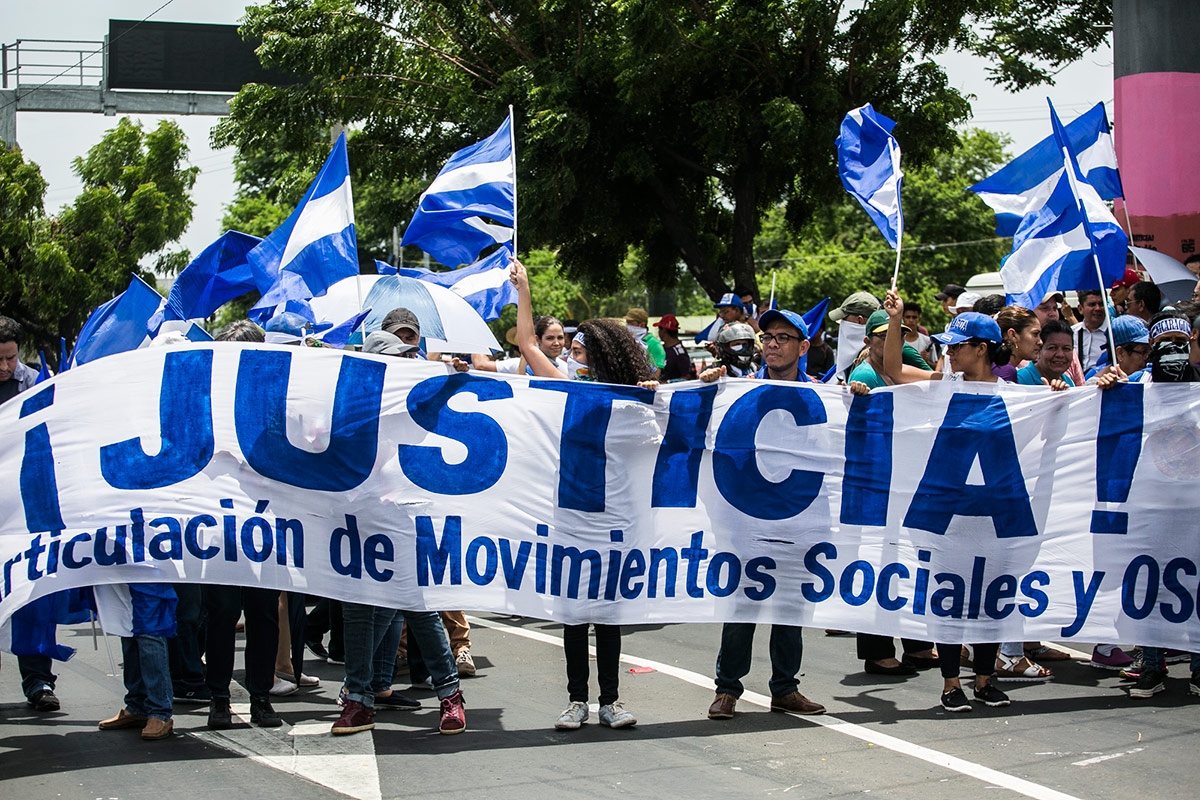 Protestierende in Nicaragua 2018 
