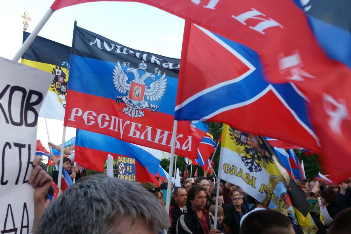 Demonstraton in Moskau zur Unterstützung der pro-russischen Separatisten in der Ostukraine