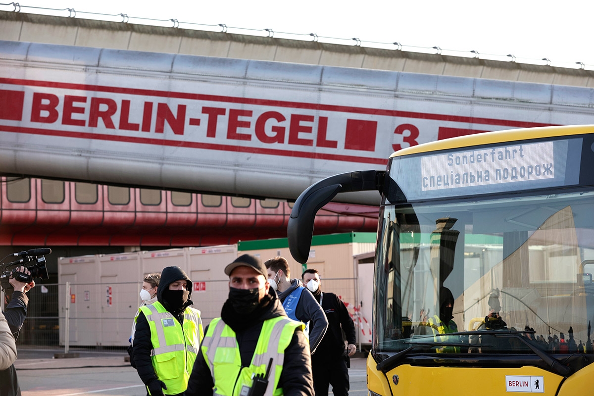 Das Ankunftszentrum Tegel für Geflüchtete aus der Ukraine in Berlin