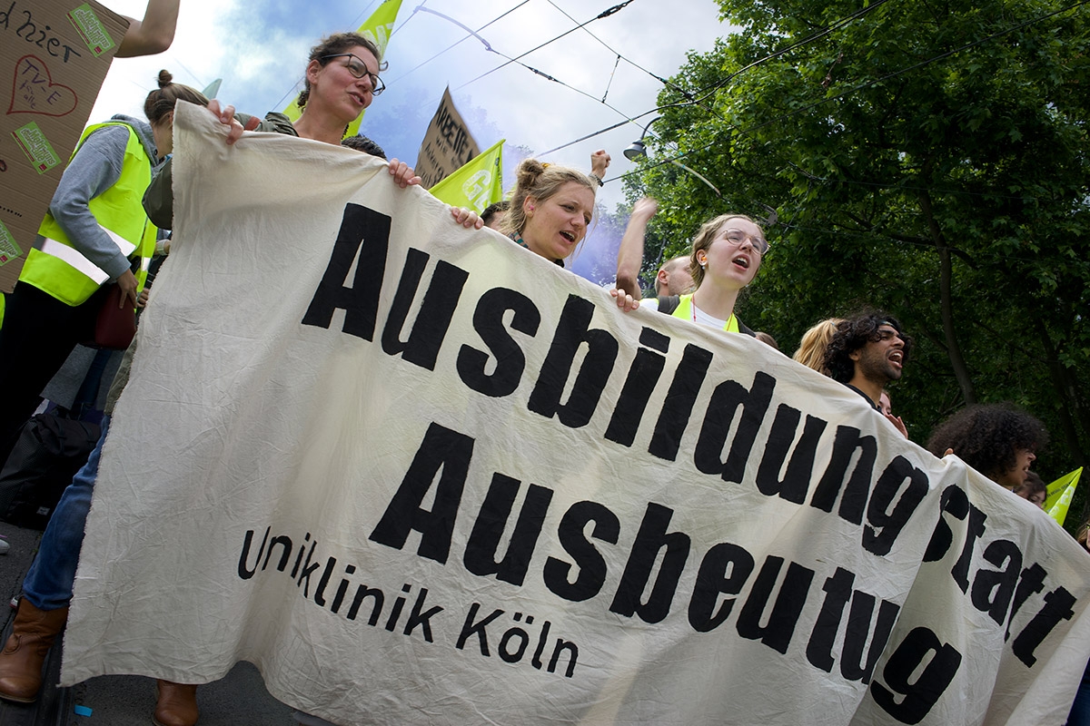 Die zentrale Streikdemonstration am 1. Juni in Köln