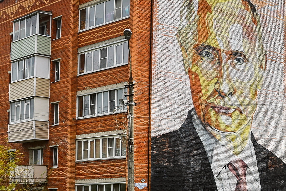 Wandgemälde in Kaschira zeigt Putin
