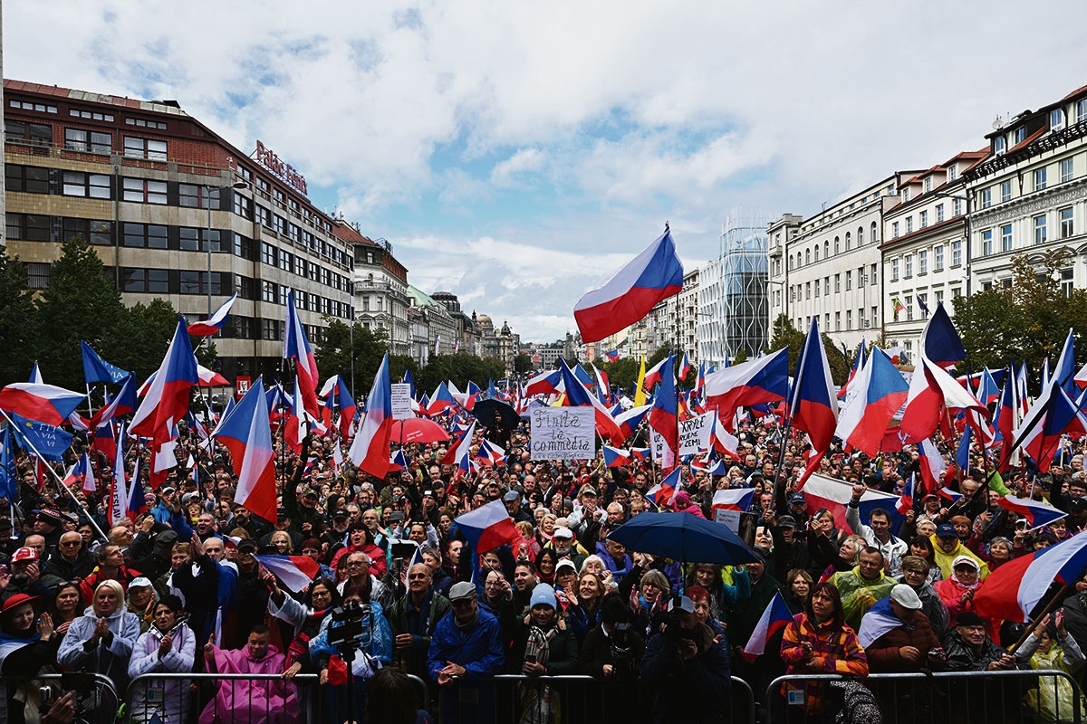 Unter dem Motto »Tschechien zuerst« versammelten sich Regierungskritiker