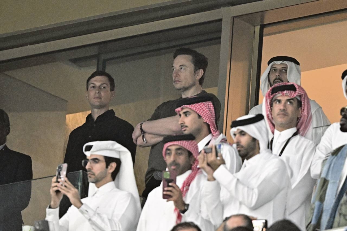 Musk und Kushner mit Saudis auf der Tribüne
