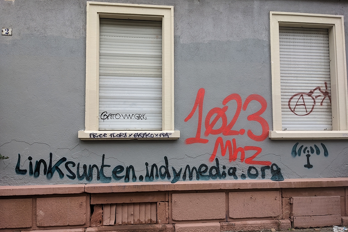 Indymedia-Grafitto
