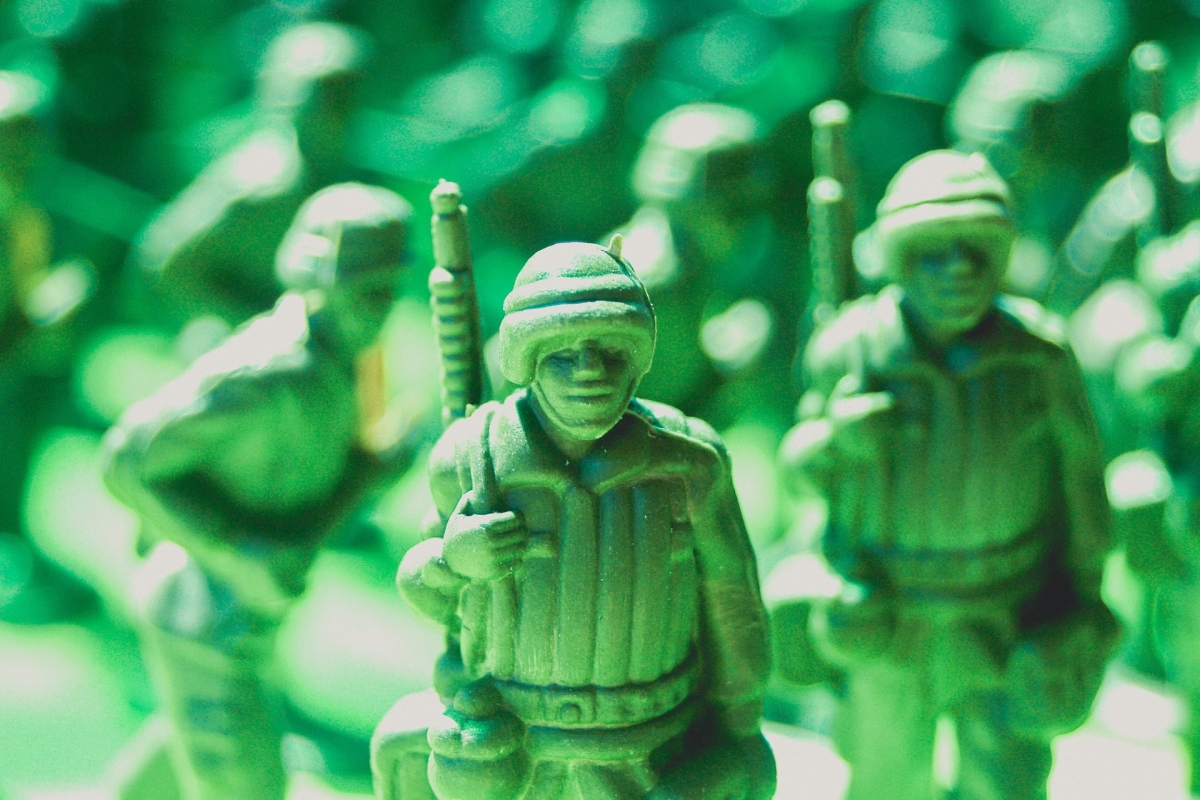 Grüne Spielzeugsoldaten