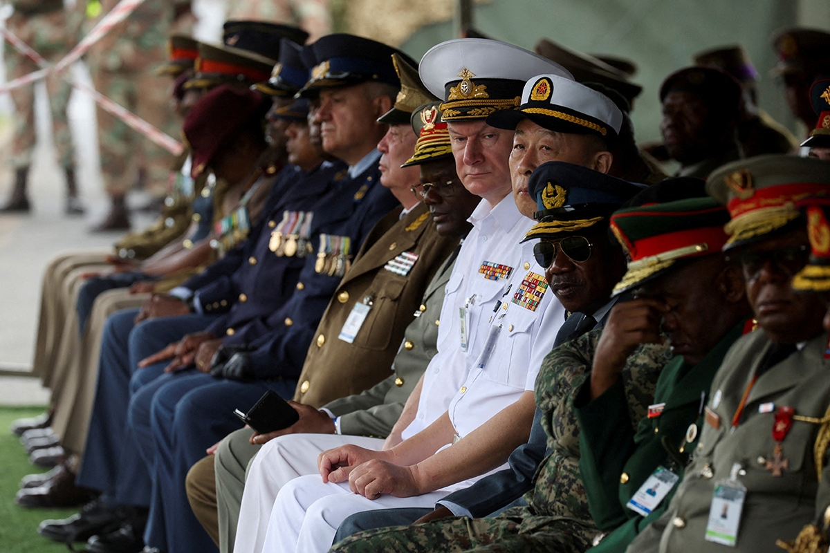Marine Südafrikas bei einer Militärübung mit China und Russland