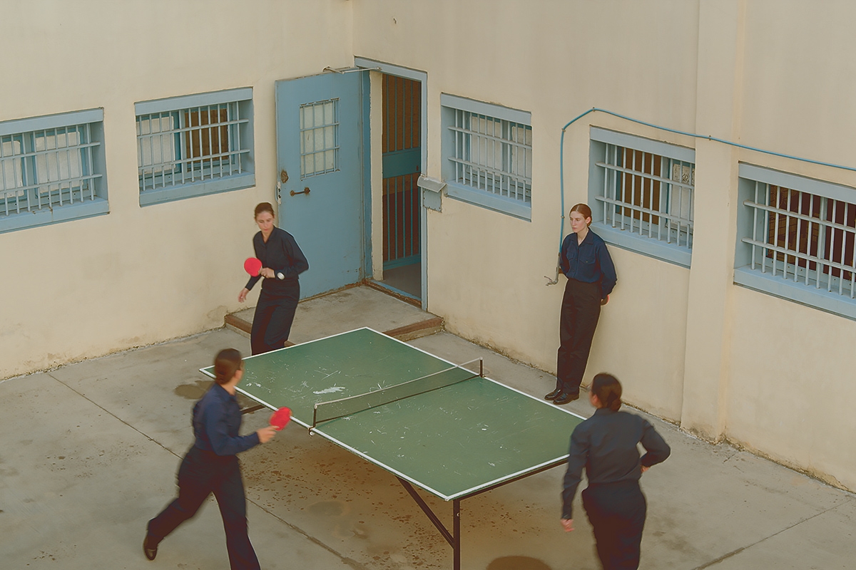 Im griechischen Gefängnis wird Tischtennis gespielt