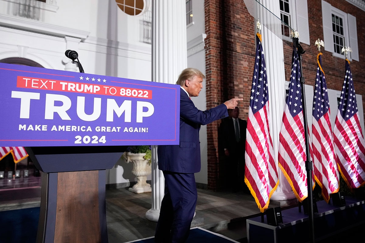 Donald Trump bei einer Wahlkampfveranstaltung in New Jersey am 13. Juni