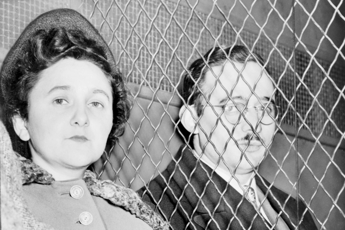 Ethel und Julius Rosenberg, nachdem eine Jury in New York sie für schuldig befunden hatte, 1951
