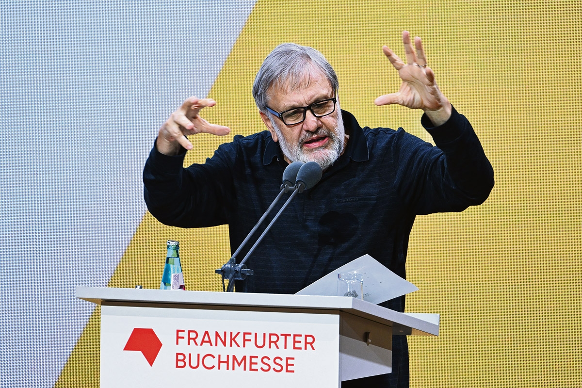 Provozierte mit zweifelhaften Thesen: Slavoj Žižek bei seiner Rede auf der Eröffnungsfeier der Frankfurter Buchmesse, 17. Oktober