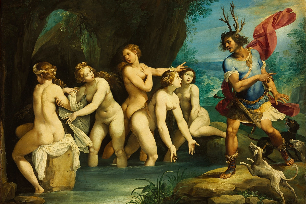 Nackte Nymphen. Giuseppe Cesaris Renaissance-Gemälde »Diana and Actaeon« hängt im Louvre, der Anblick empörte muslimische Schüler in Frankreich