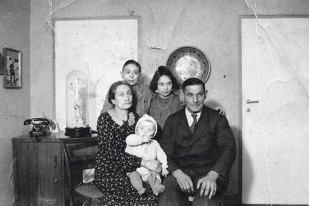 Ein letztes Fotos. Die Familie Wessinger am 13. Februar 1945, ein Tag bevor Helmut (o. l.) und seine Mutter nach Theresienstadt deportiert wurden