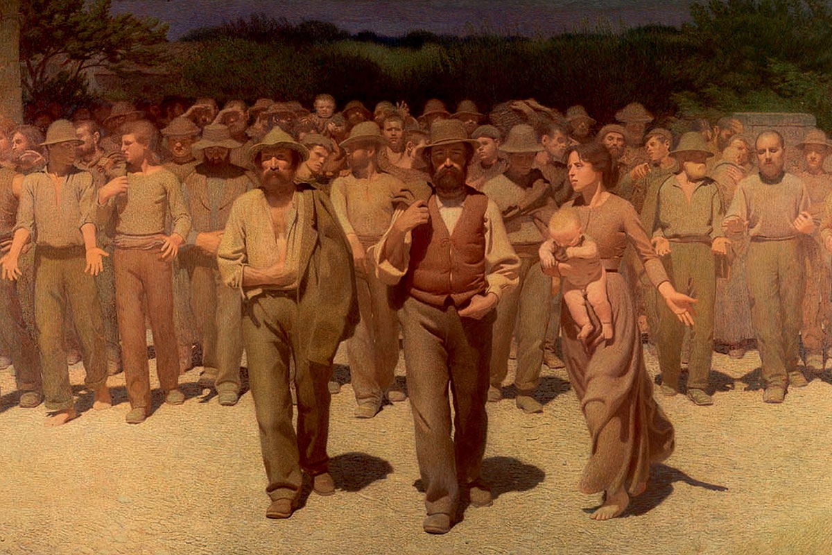 »Der vierte Stand«, Gemälde von Giuseppe Pellizza (1901)