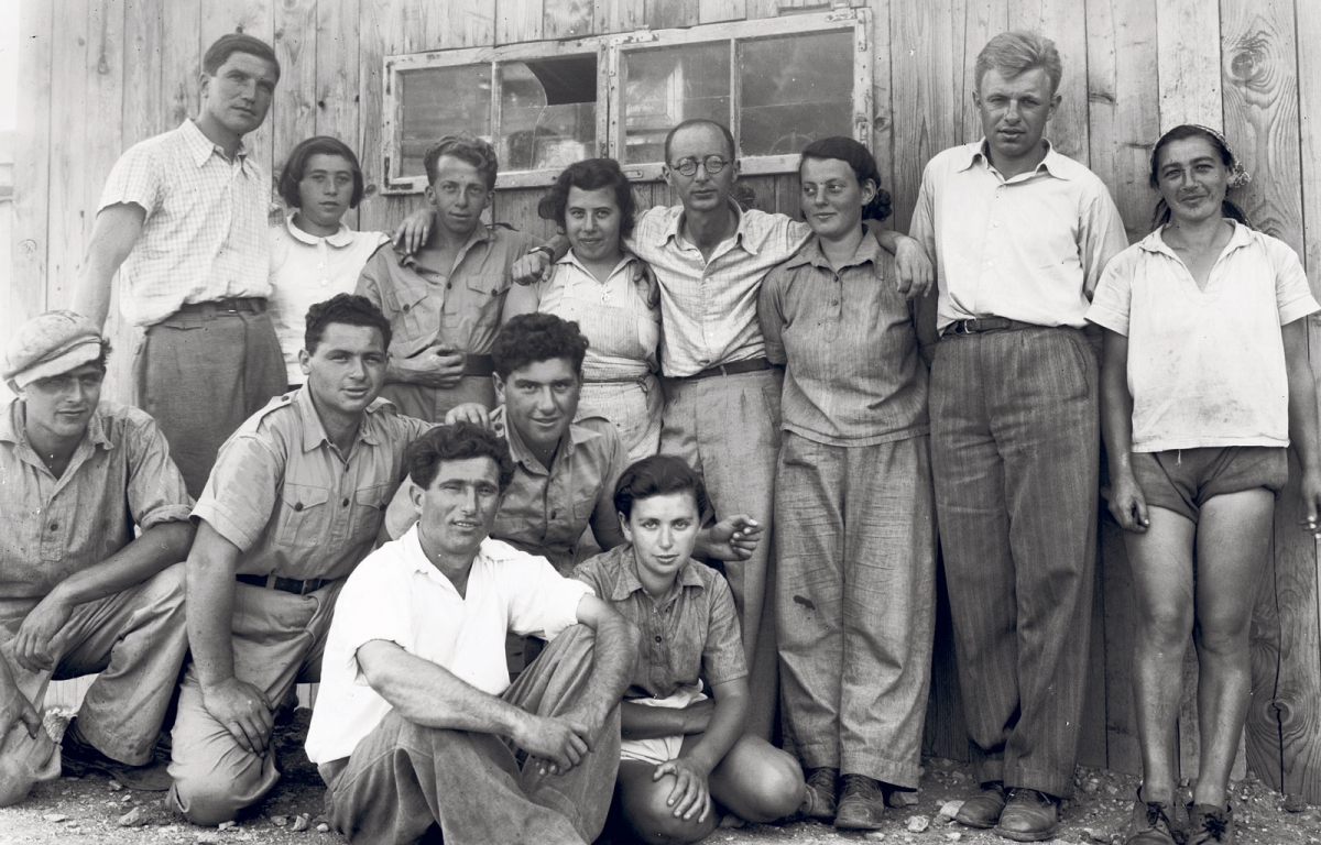Gruppe jüdischer Siedler aus Ain Geb