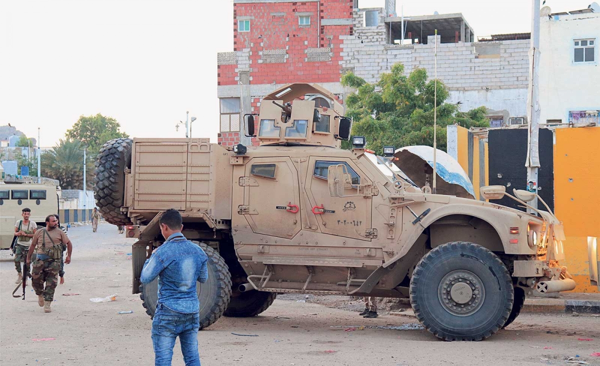 Die Konfusion wächst. Truppen des separatistischen »Southern Transitional Council« in Aden, 26. April 
