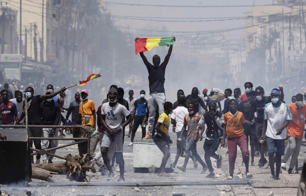 Protestierende im Senegal