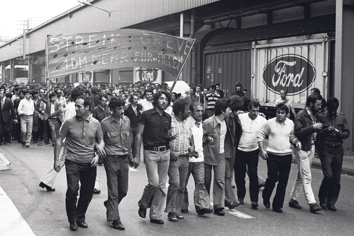 Ein spontaner Streik bei den Ford-Werken in Köln 1973