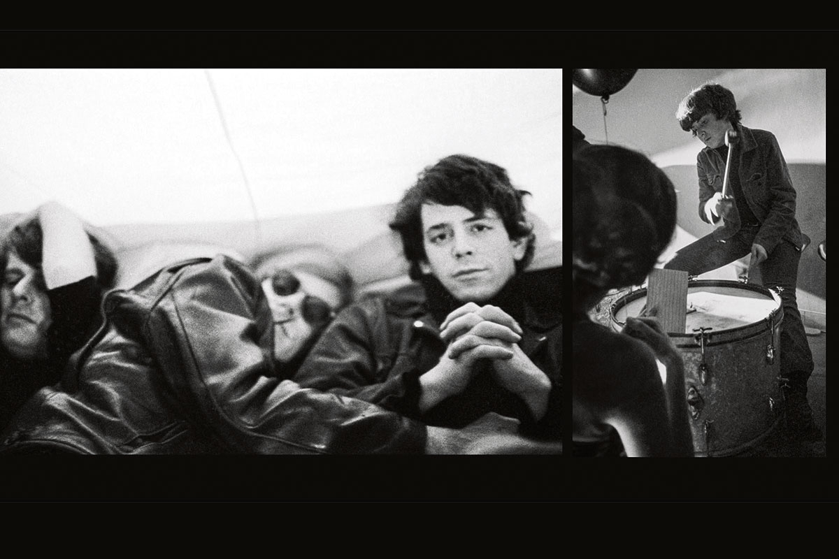 Andy Warhol kuschelt mit Lou Reed, Moe Tucker malträtiert ihre umgedrehte Bassdrum
