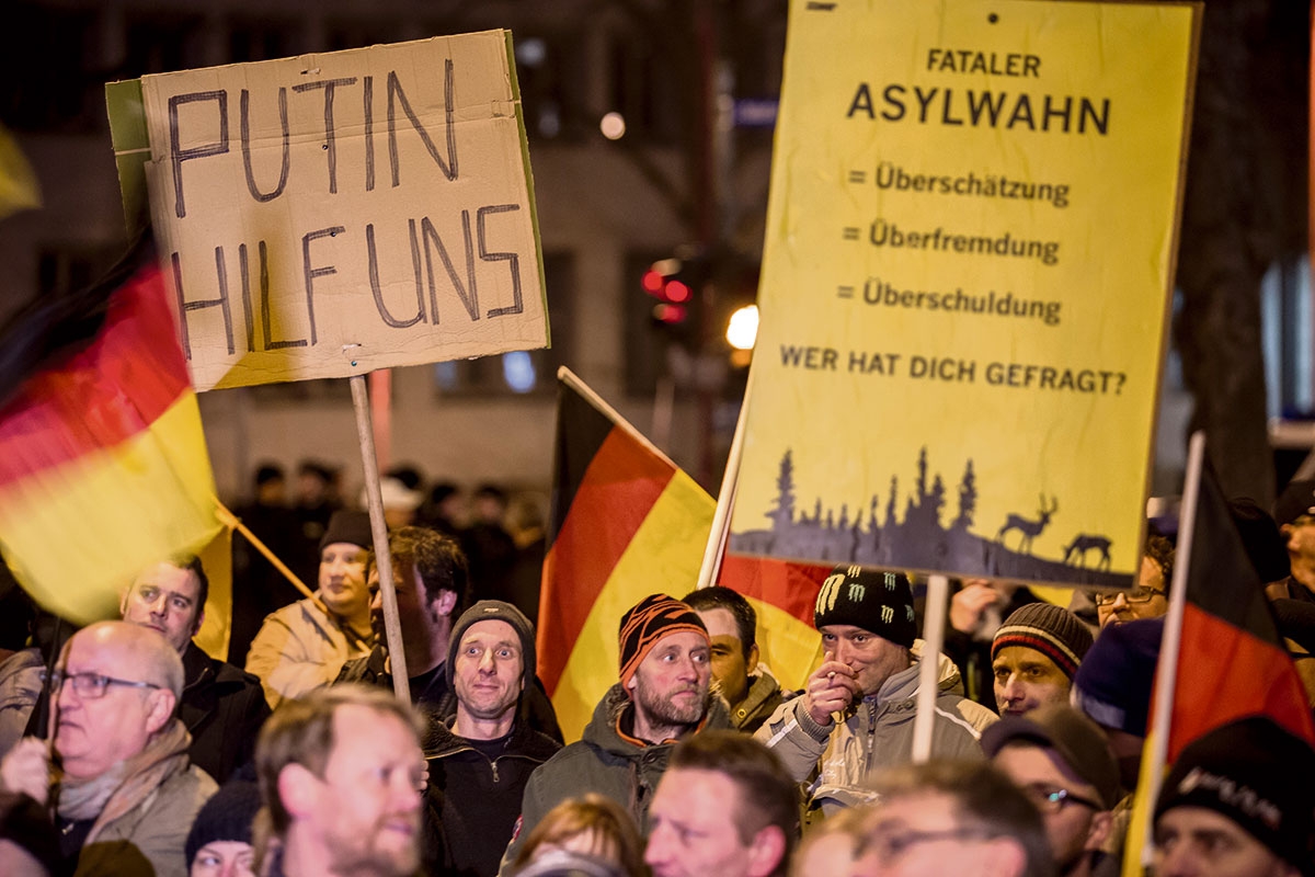 Demonstration der AfD in Erfurt, 2016