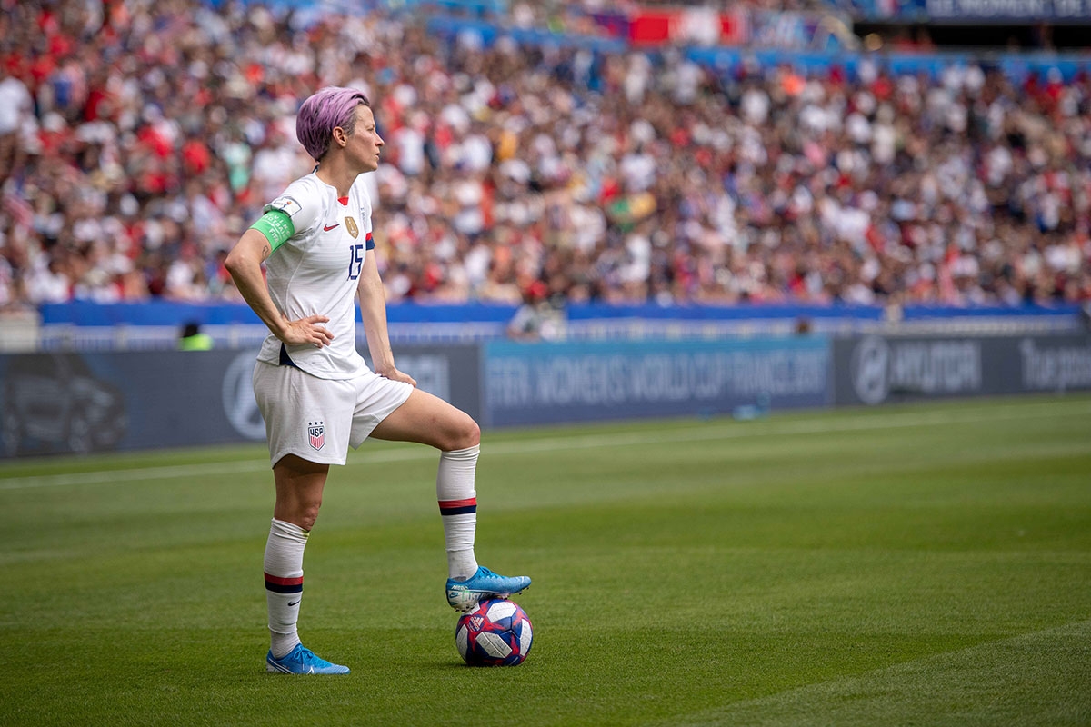 Die US-Nationalspielerin Megan Rapinoe im Finale der Weltmeisterschaft 2019 in Frankreich