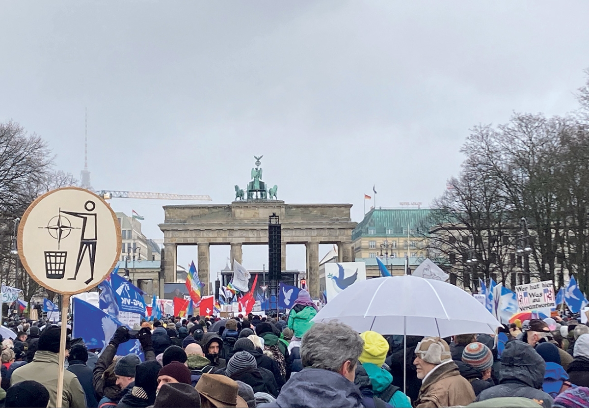 Demonstration vor dem Brandenburger Tor