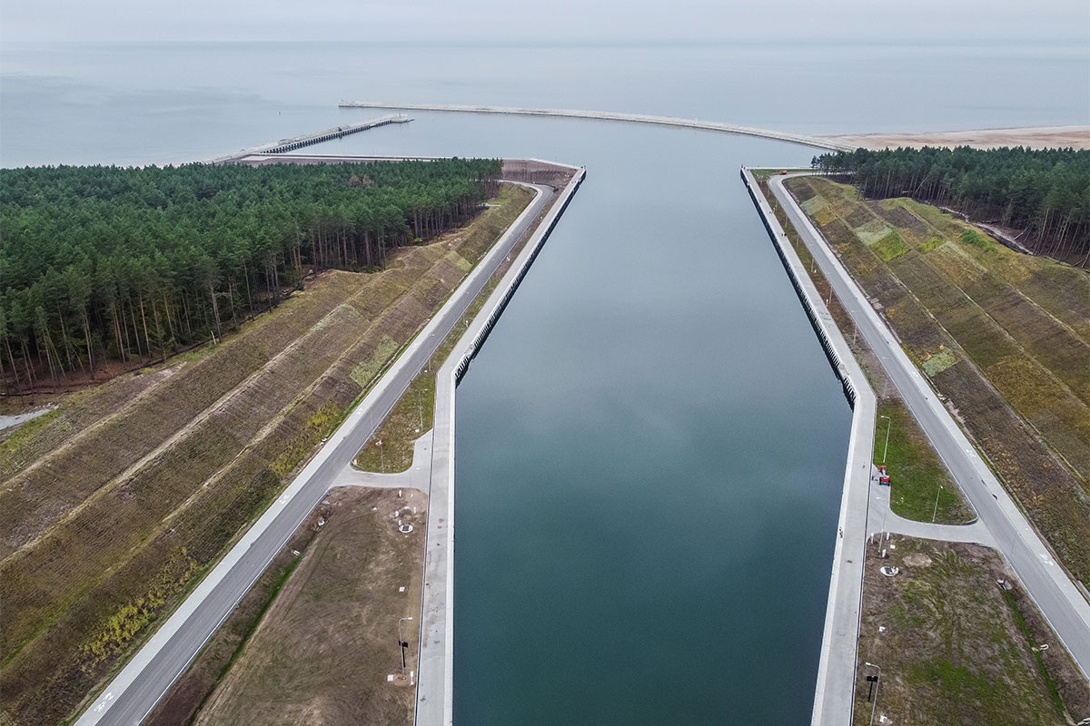 Der neue Kanal zum Frischen Haff am 10. September 2022, kurz vor der Eröffnung