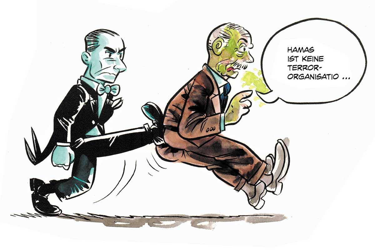 Mustafa Kemal Atatürk tritt Erdogan in den Hintern
