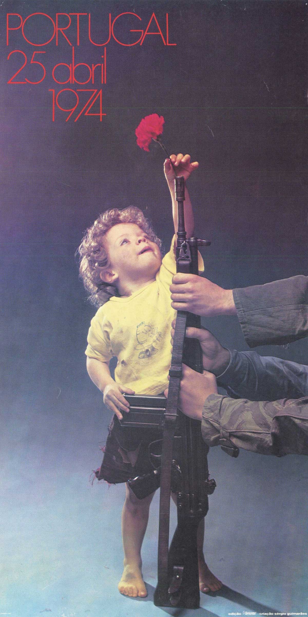 Poster zur Erinnerung an die Nelkenrevolution, 1974