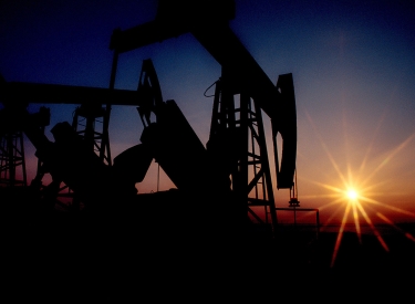Ölfeld in der Oblast Tjumen. In dem Gebiet liegen 500 Ölfelder, die im Hinblick auf Größe und Umfang den Ölfeldern Saudi-Arabiens vergleichbar sind