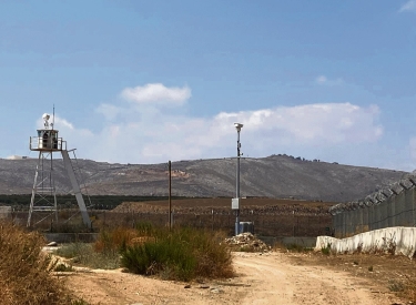 Sperranlage an der Grenze zum Libanon in Ghajar