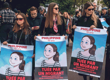 Die Herkunft steht im Vordergrund. Die Frauengruppe Nemesis betonte bei einer Kundgebung in Paris am 29. September, dass die 19jährige Philippine von einem »Migranten« ermordet worden sei