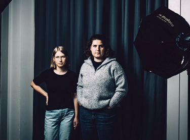 Svenja Appuhn und Katharina Stolla (r.), Sprecherinnen der Grünen Jugend