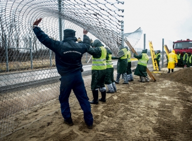An der Grenze zu Serbien wird ein zweiter Zaun errichtet
