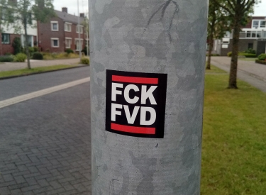 FCK FVD Sticker im niederländischen Oude Pekela